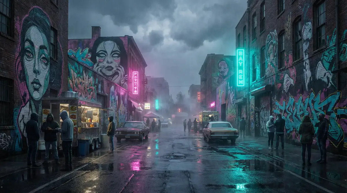 胸大的姑娘视频播放动漫 - 雨夜壁画街